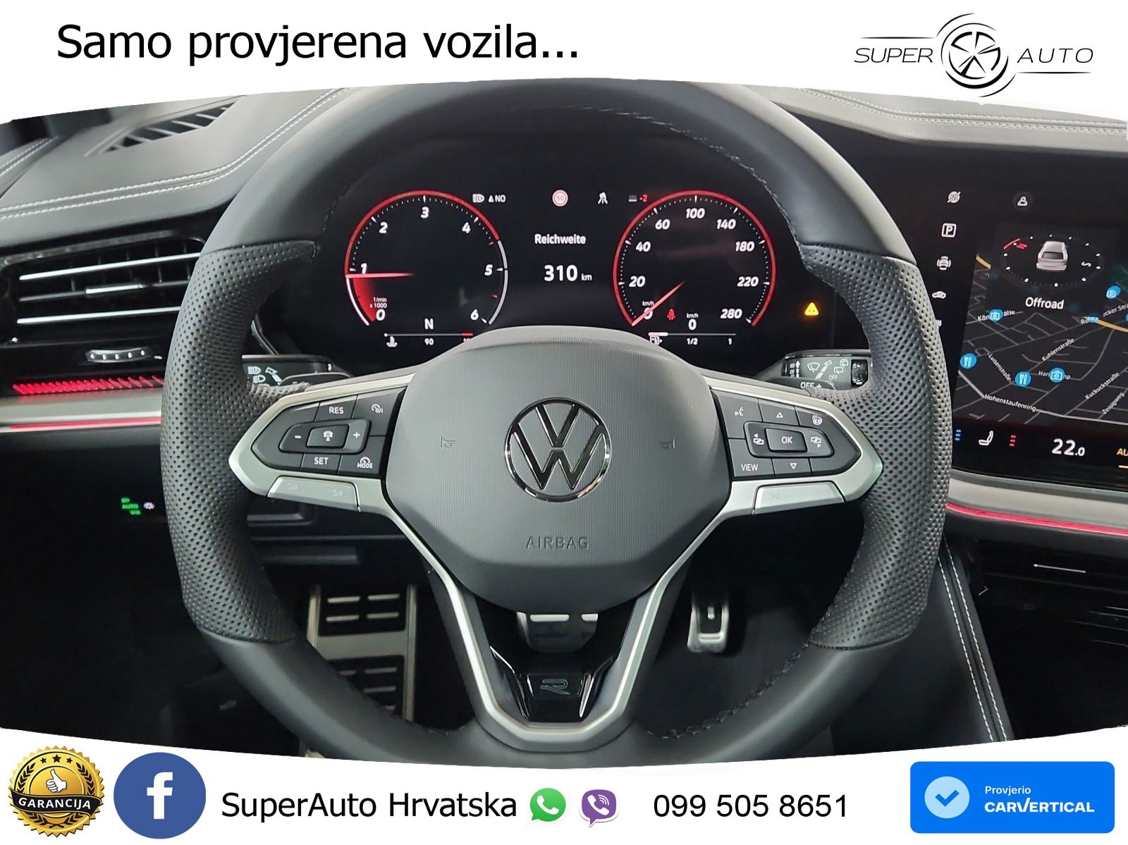 Volkswagen Touareg 3.0 V6 TDI (286 KS) 4MOTION Tiptronic ZRAČNI+ACC+GR SJED+KAM+PANO