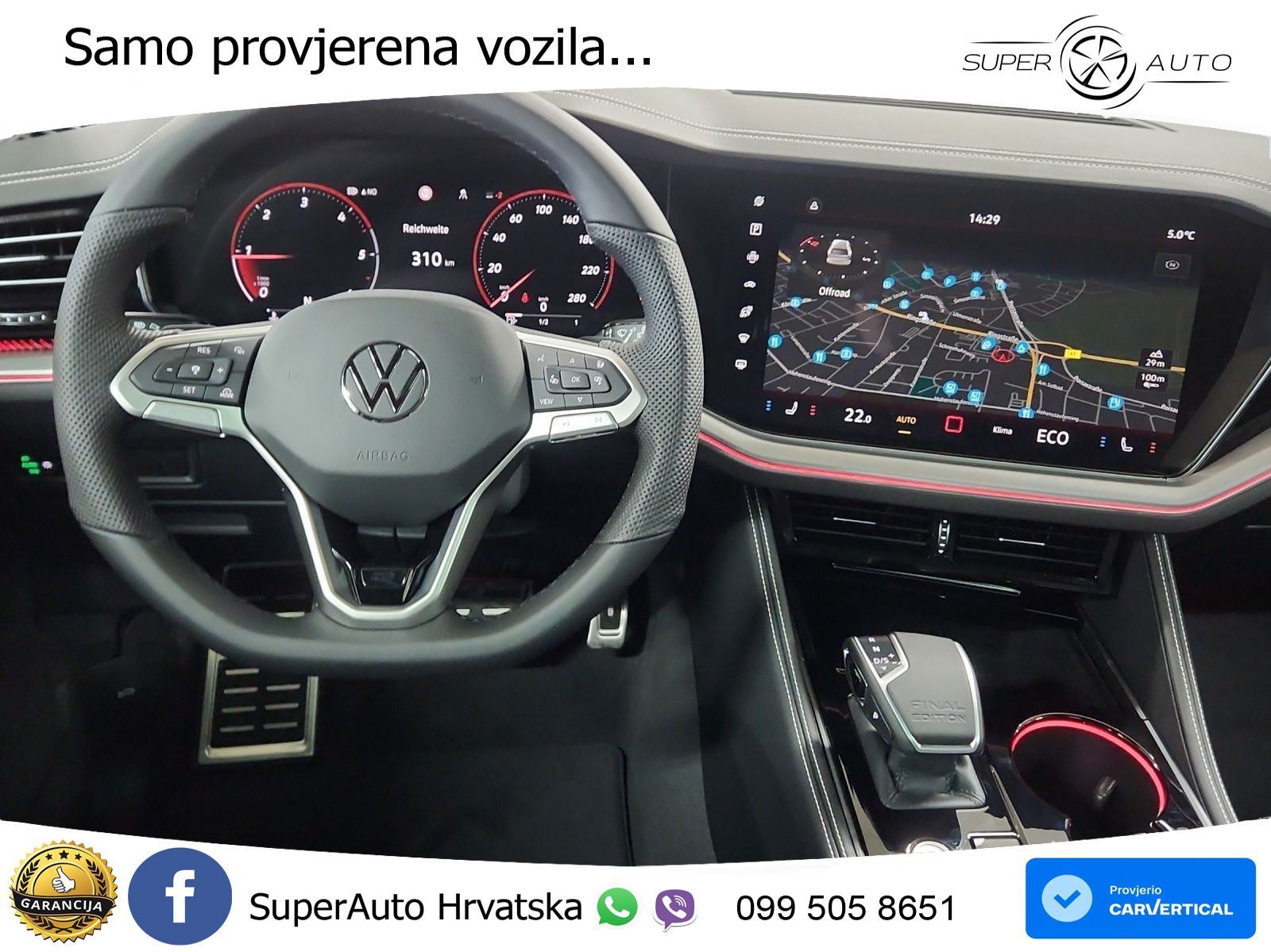 Volkswagen Touareg 3.0 V6 TDI (286 KS) 4MOTION Tiptronic ZRAČNI+ACC+GR SJED+KAM+PANO