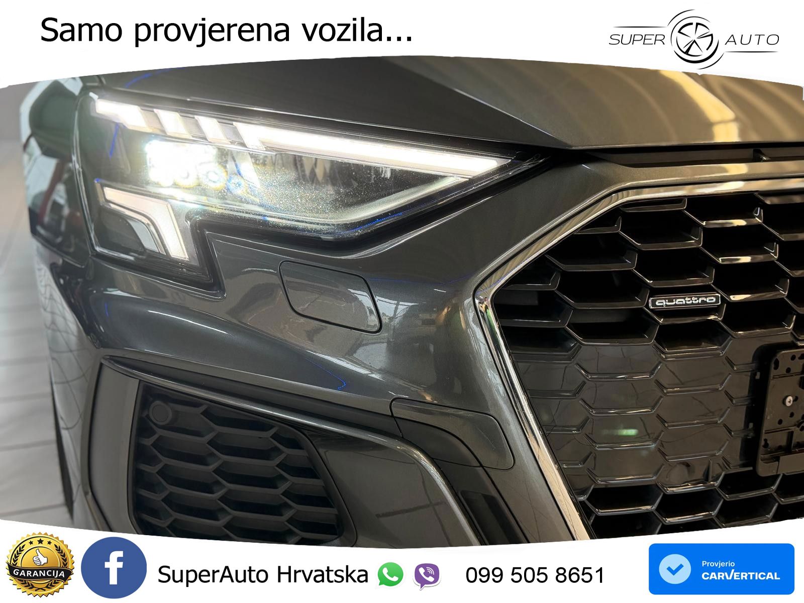 Audi A3 40 TFSI (190 KS) quattro S tronic S line LED+GR SJED+ACC