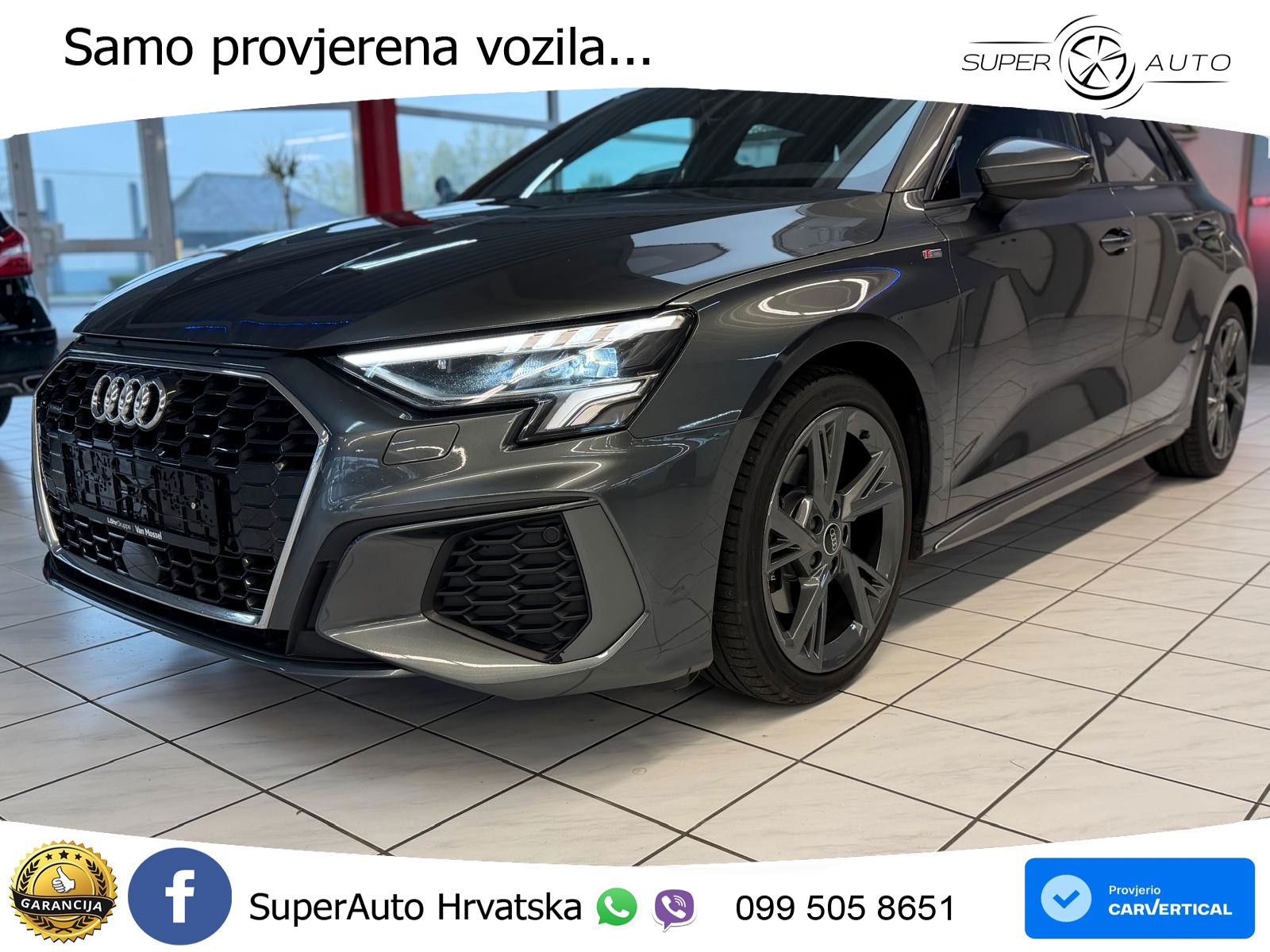 Audi A3 40 TFSI (190 KS) quattro S tronic S line LED+GR SJED+ACC