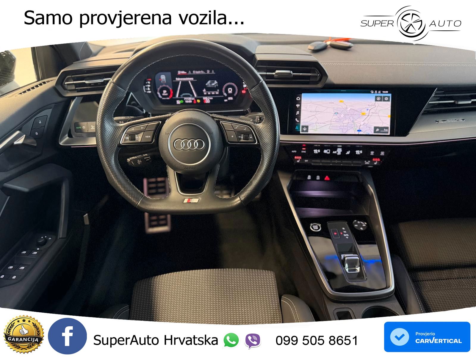 Audi A3 40 TFSI (190 KS) quattro S tronic S line LED+GR SJED+ACC