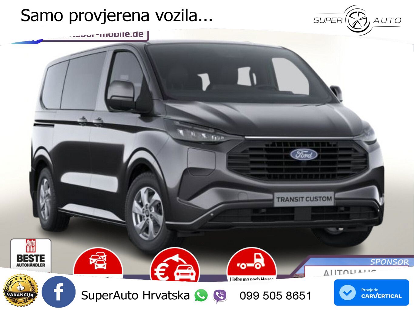 Ford Transit Custom Kombi Aut Limit L1 LED UVP-33%* 170 KS