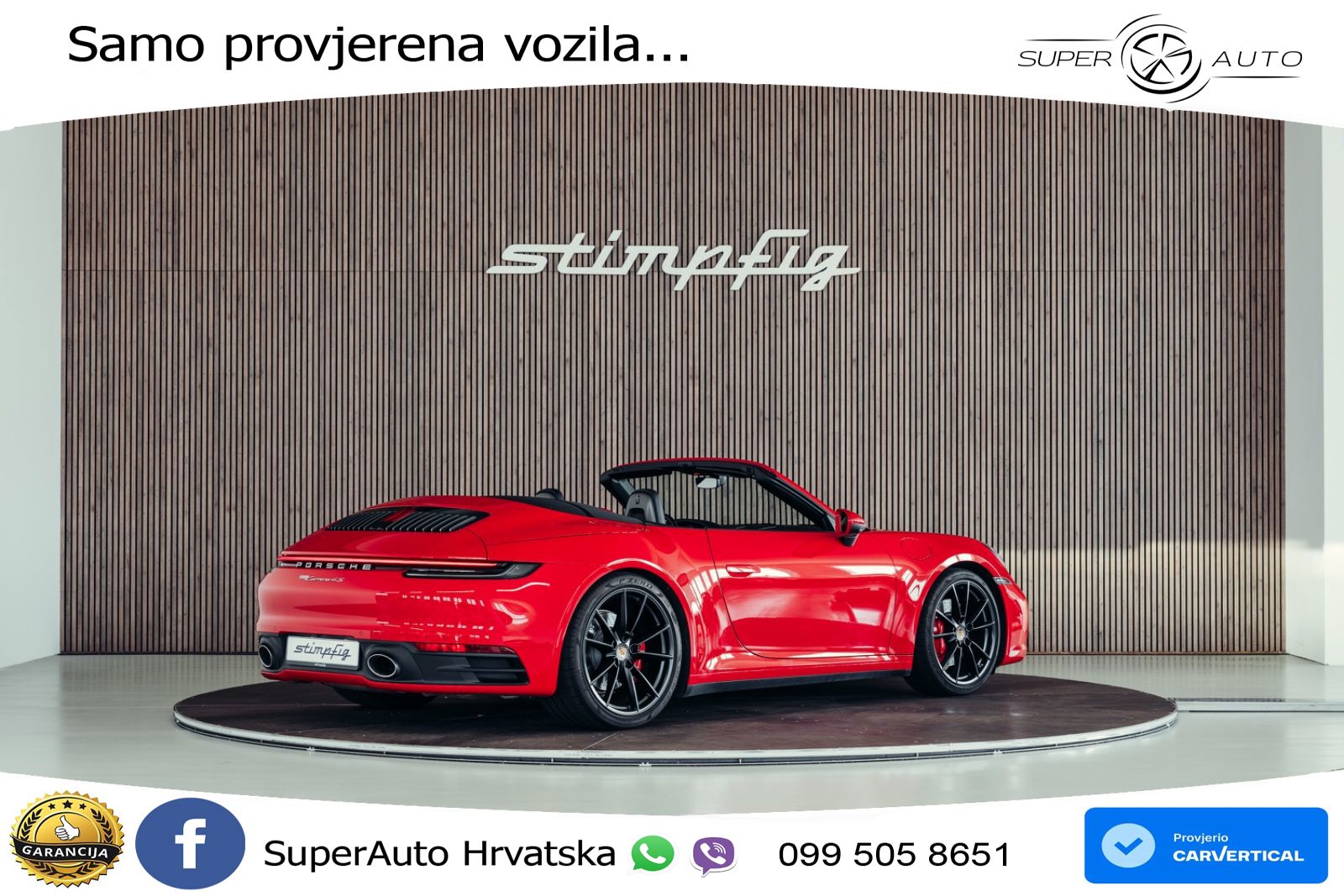 Porsche 911 Carrera 4S Cabriolet 3.0 (450 KS) PDK ZRAČNI+ACC+GR SJED+360