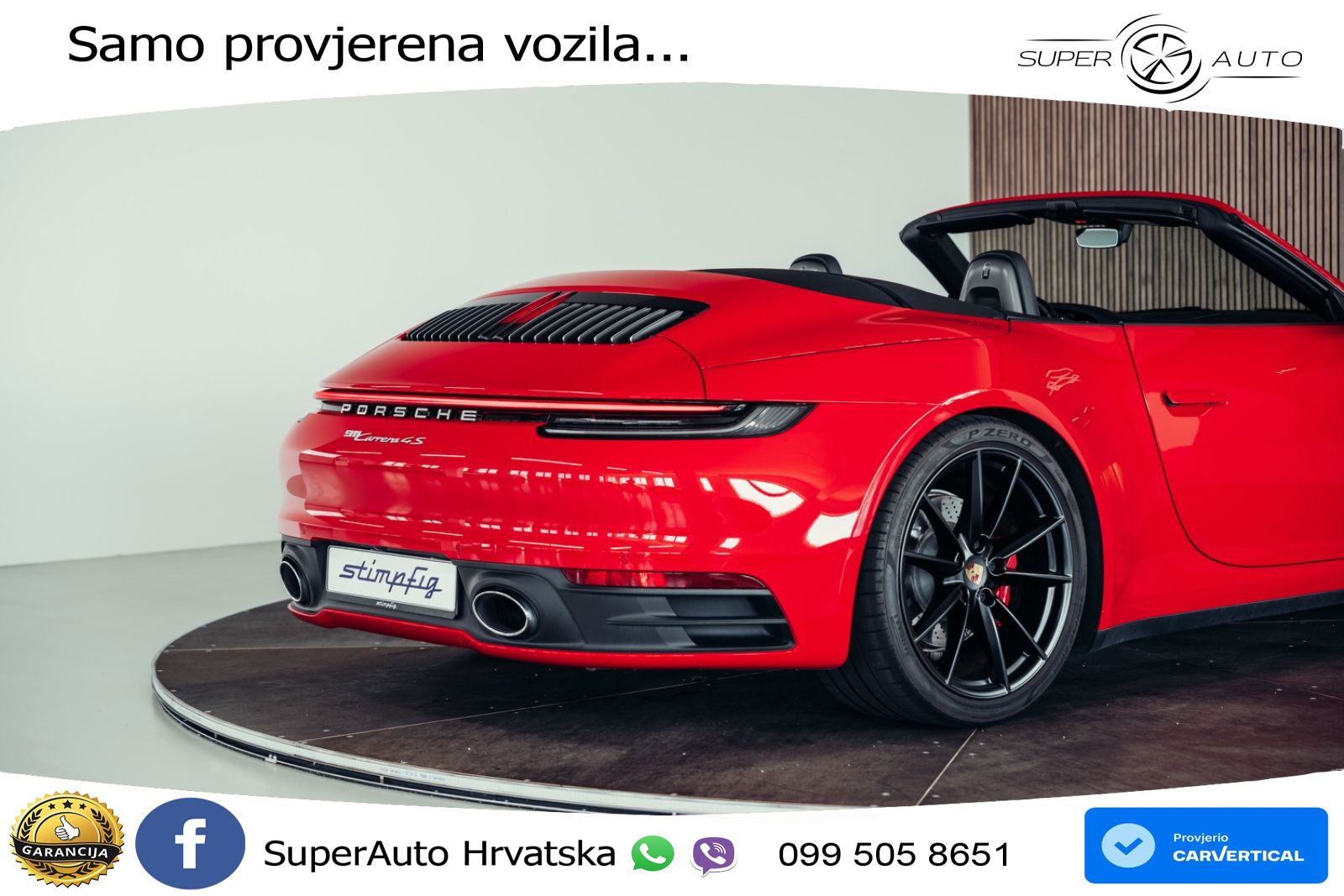 Porsche 911 Carrera 4S Cabriolet 3.0 (450 KS) PDK ZRAČNI+ACC+GR SJED+360
