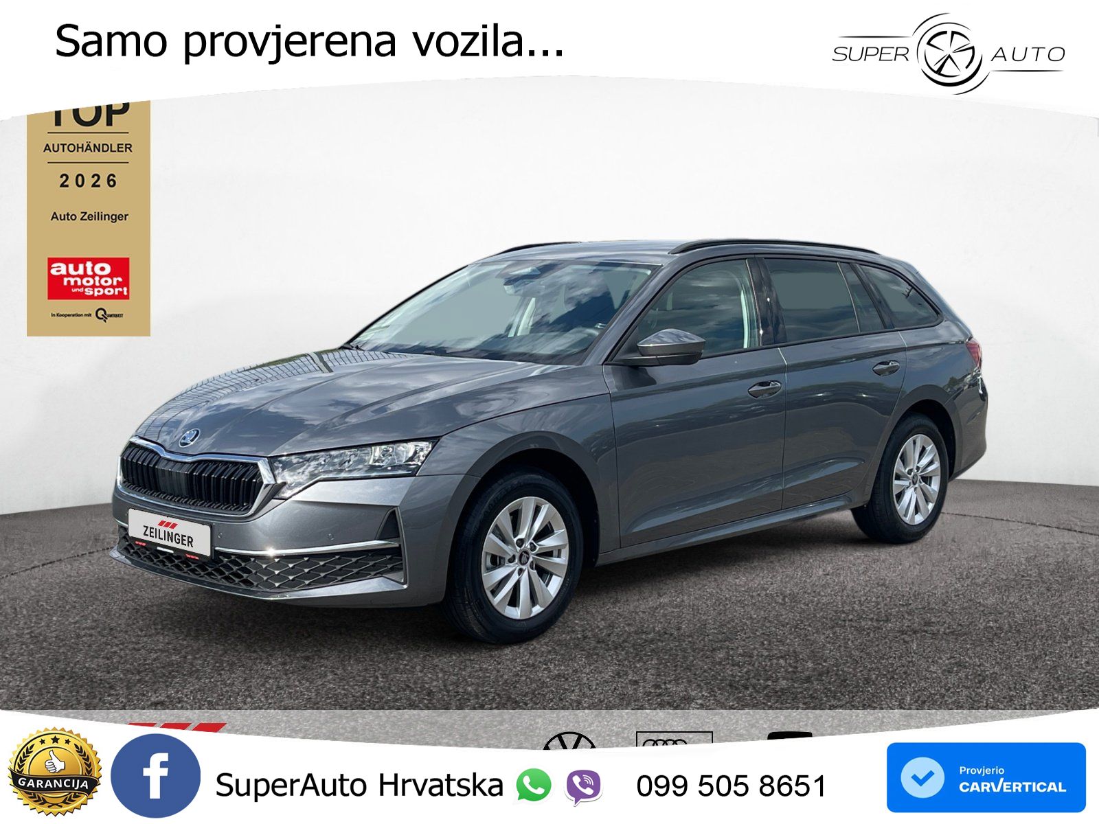 Škoda Octavia Combi 2.0 TDI (150 KS) DSG Selection LED+GR SJED+ACC