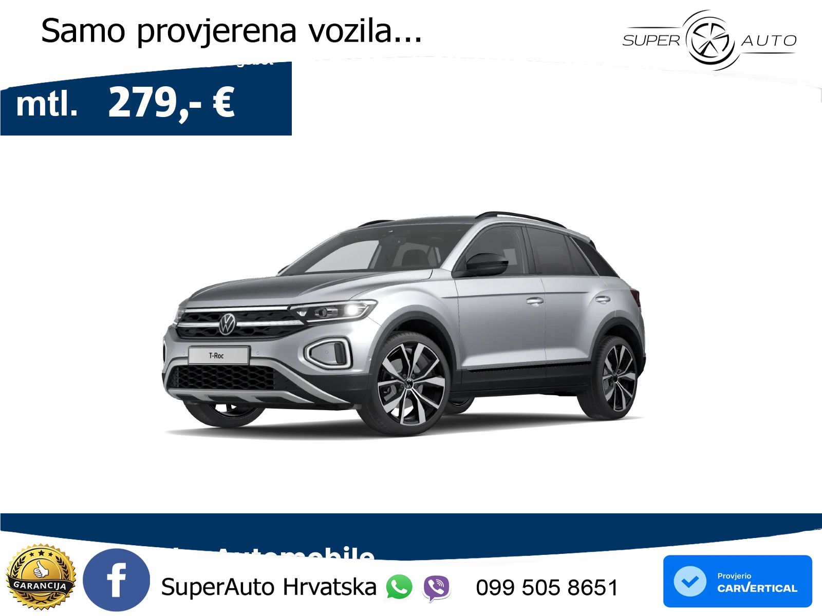 Volkswagen T-Roc 1.5 TSI (150 KS) DSG LED+GR SJED+ACC