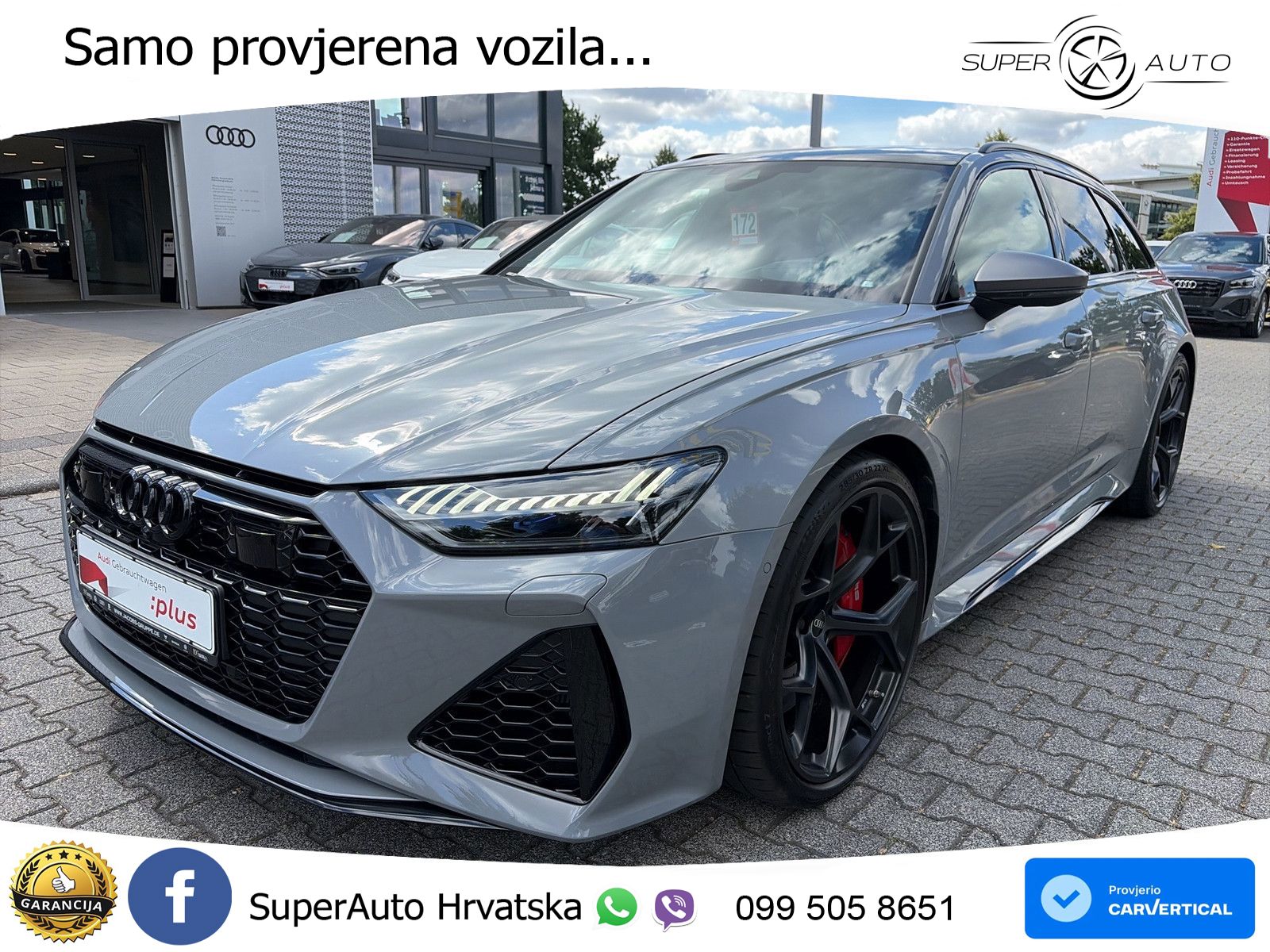Audi RS6 Avant 4.0 TFSI V8 performance (630 KS)  quattro tiptronic advanced MATRIX+GR SJED+KAM