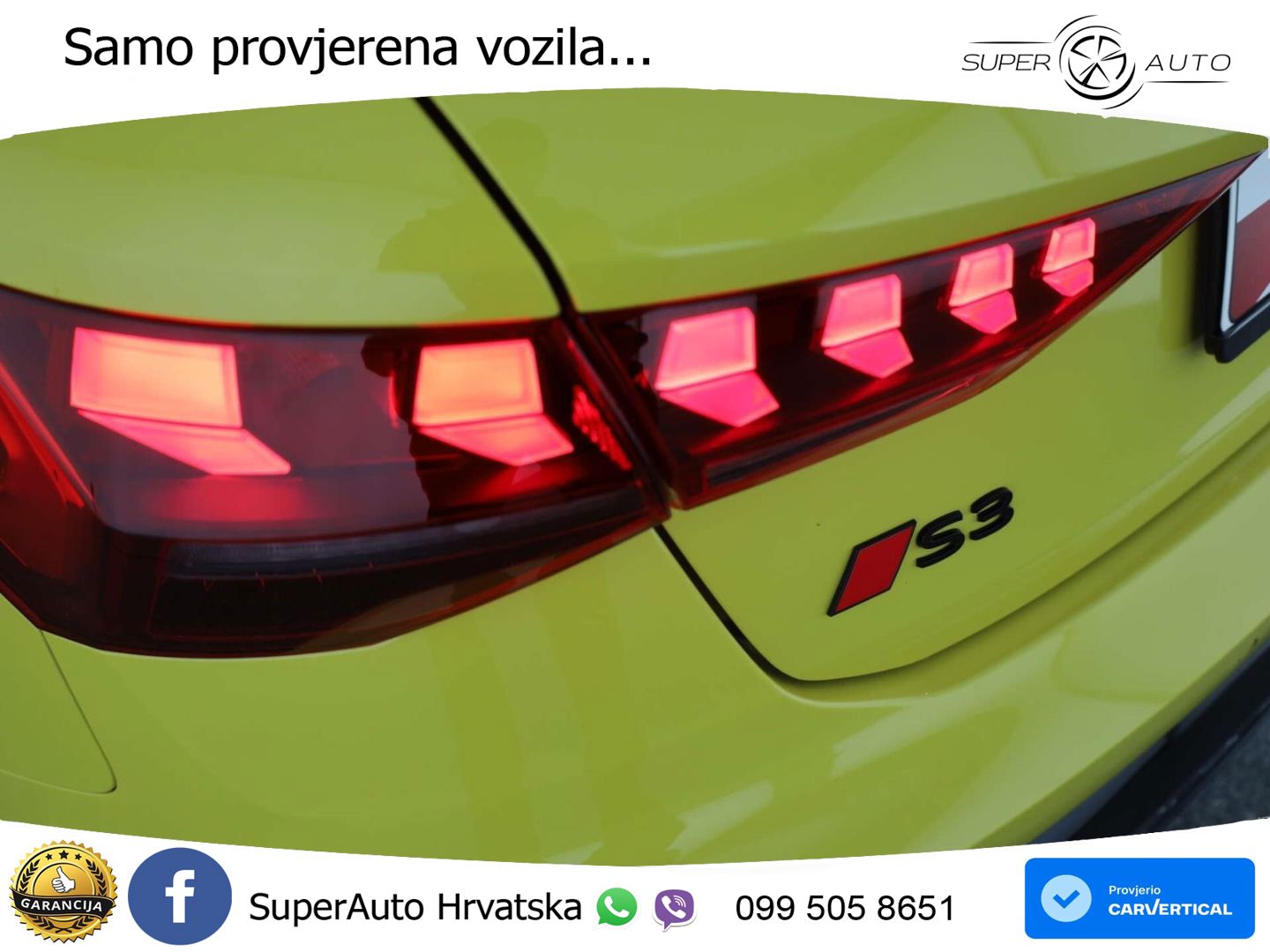 Audi S3 2.0 TFSI (333 KS) quattro S tronic LED+GR SJED+ACC