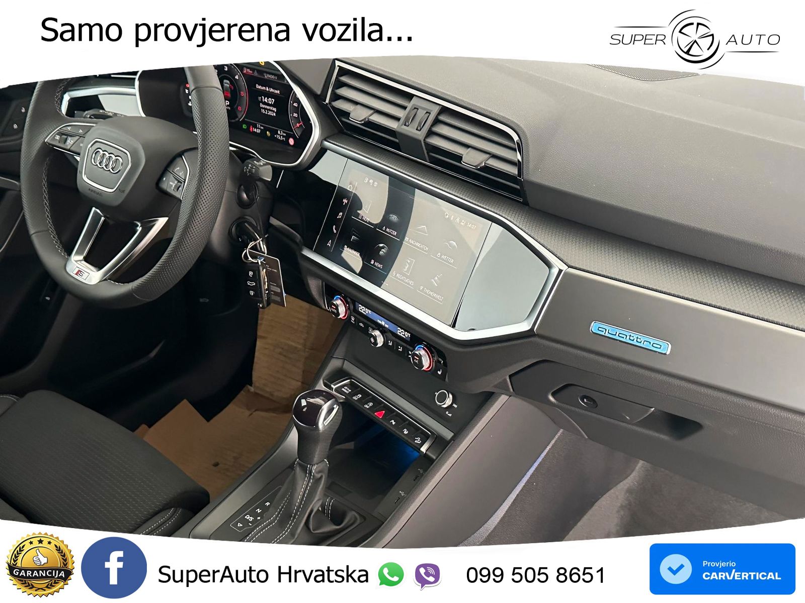 Audi Q3 40 TDI (200 KS) quattro S tronic S line MATRIX+GR SJED+KAM