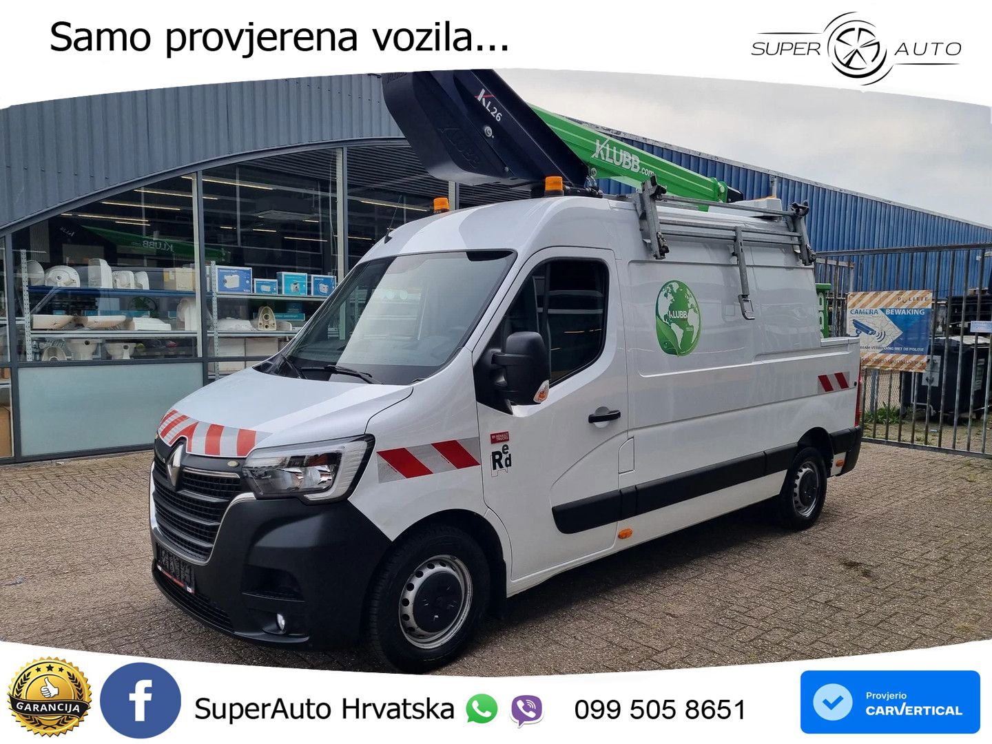 Renault Master 2.3 DCI Hoogwerker KLUBB KL26 12 m Euro 6 145 KS