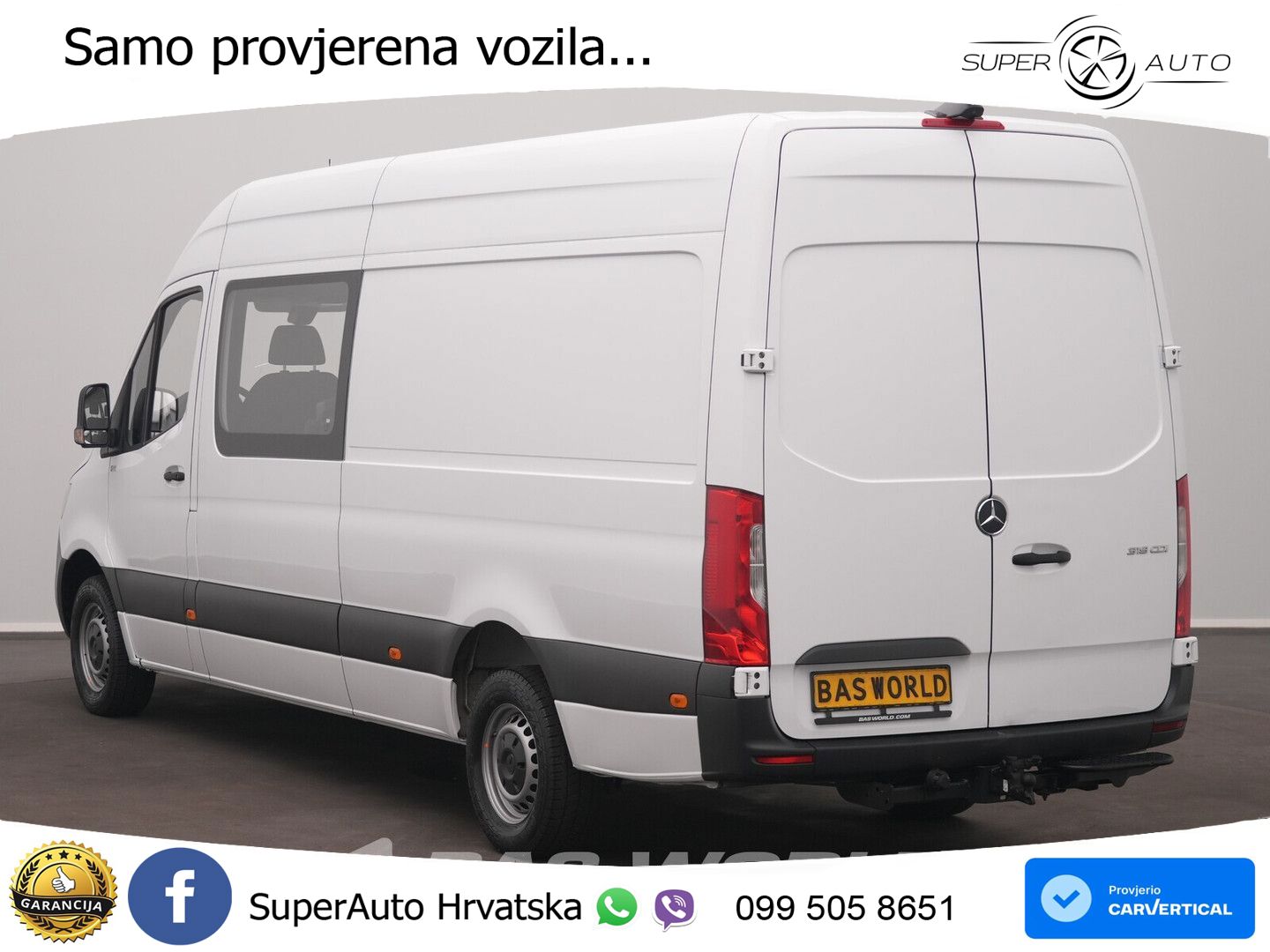 Mercedes-Benz Sprinter 319 CDI Automaat Dubbele Cabine L3H2 3, 190 KS