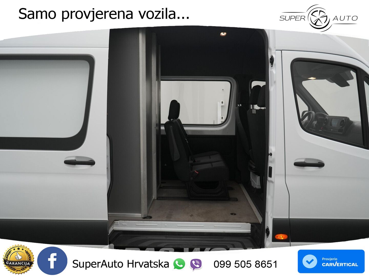 Mercedes-Benz Sprinter 319 CDI Automaat Dubbele Cabine L3H2 3, 190 KS