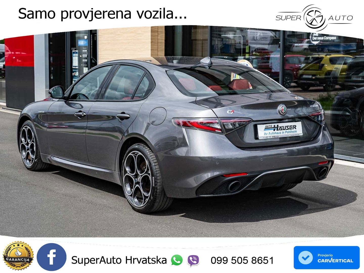 Alfa Romeo Giulia 2.0 Turbo (280 KS) AWD Automatic LED+GR SJED+ACC