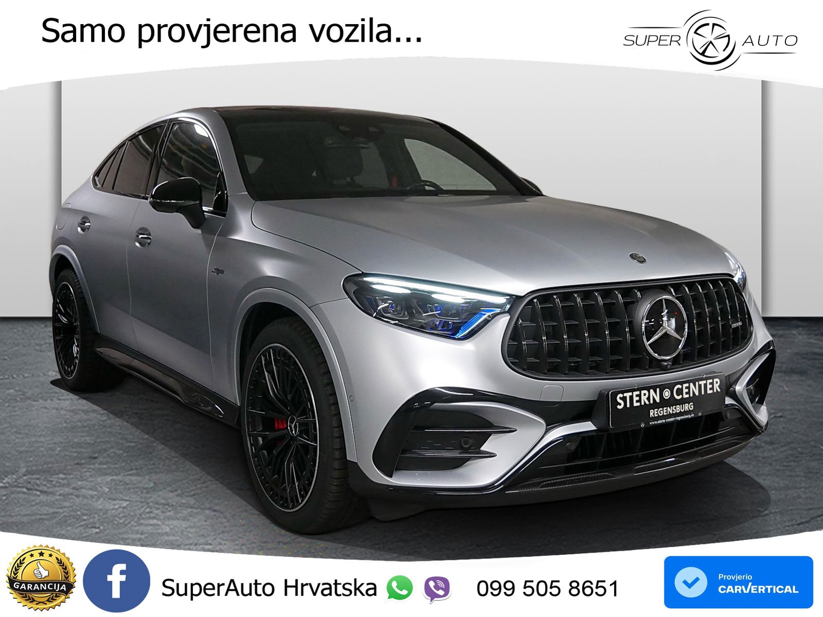 Mercedes GLC Coupe AMG 53 (449 KS) 4MATIC+ AMG SPEEDSHIFT TCT 9G ACC+HEAD+GR SJED+360+PANO