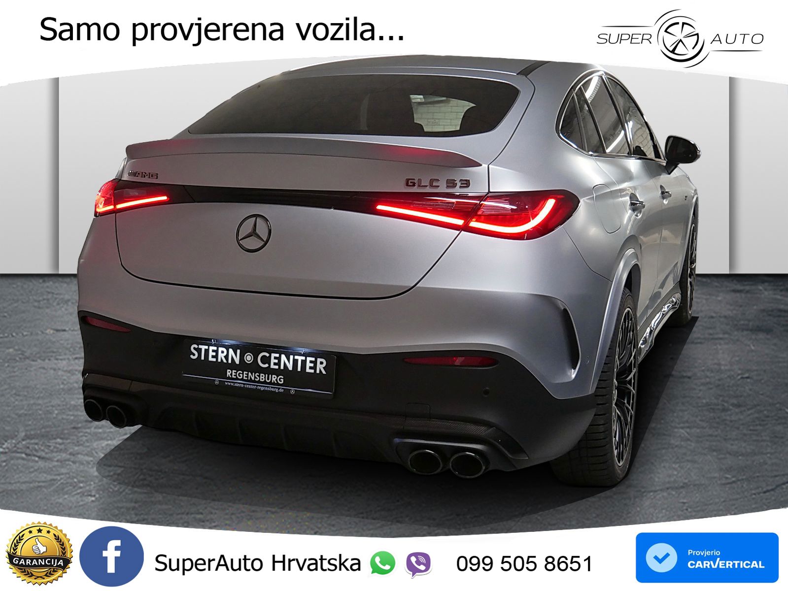 Mercedes GLC Coupe AMG 53 (449 KS) 4MATIC+ AMG SPEEDSHIFT TCT 9G ACC+HEAD+GR SJED+360+PANO