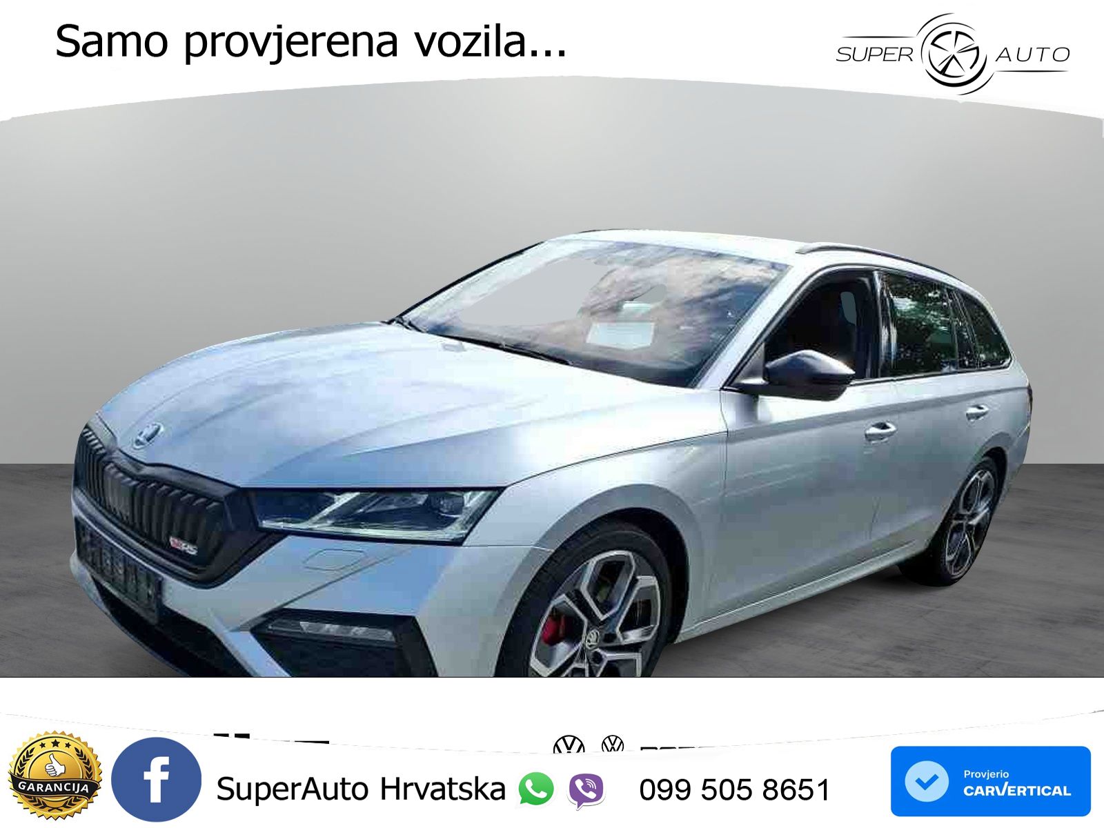Škoda Octavia Combi RS 2.0 TSI (245 KS) DSG LED+GR SJED+ACC