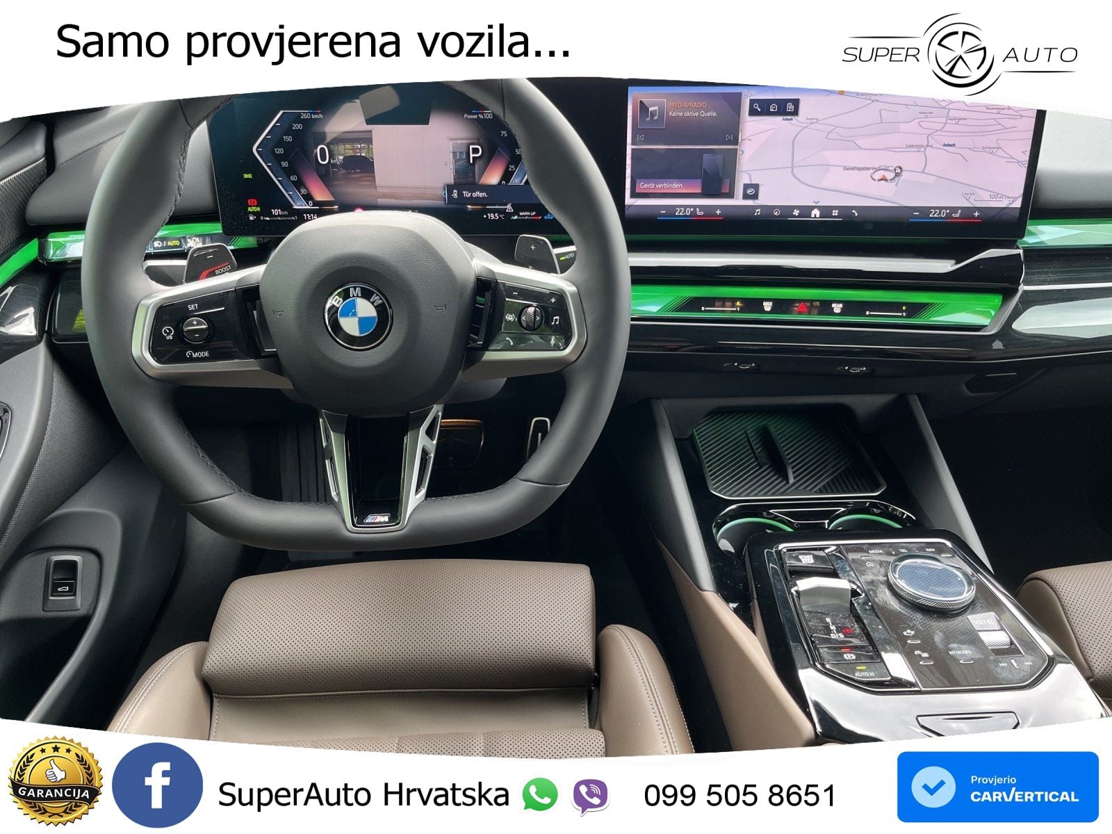 BMW 520d (197 KS) Steptronic ZRAČNI+ACC+GR SJED+KAM+PANO