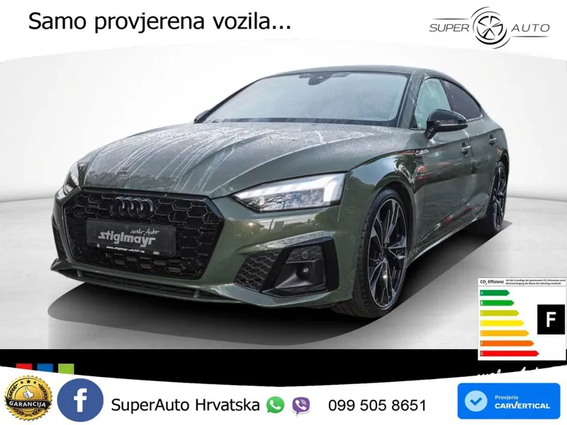 Audi A5 Sportback 45 TFSI (265 KS) quattro S tronic S line LED+GR SJED+ACC