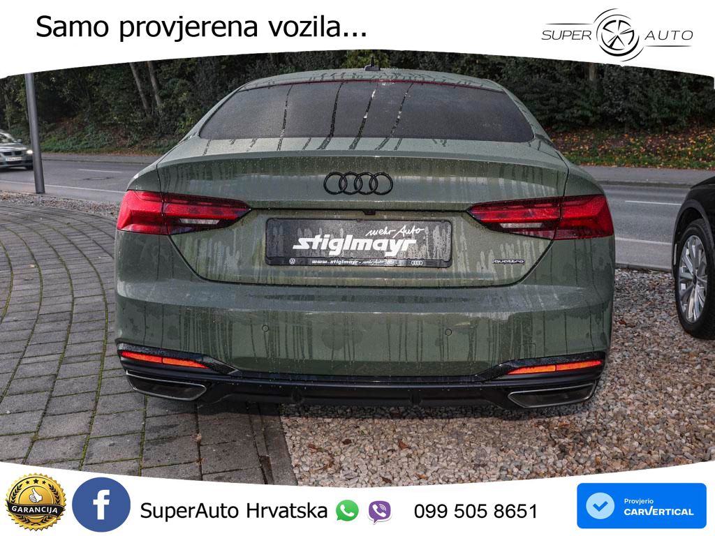 Audi A5 Sportback 45 TFSI (265 KS) quattro S tronic S line LED+GR SJED+ACC