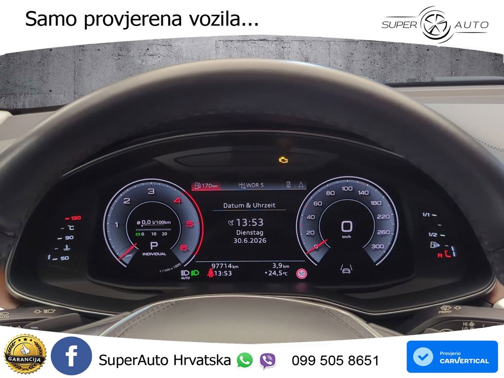 Audi A6 50 TDI V6 (286 KS) quattro tiptronic S line MATRIX+GR SJED+KAM