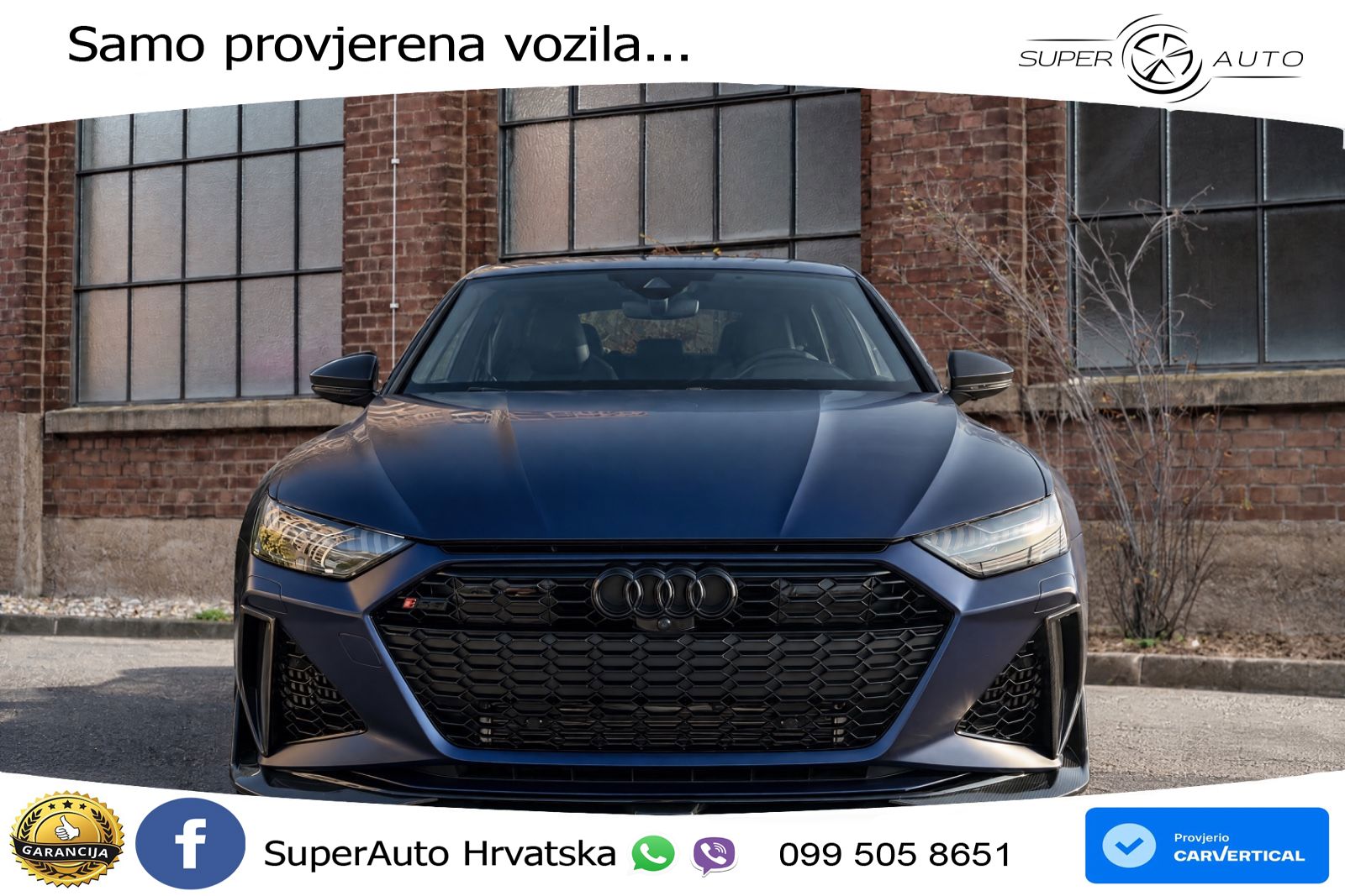 Audi RS7 4.0 TFSI V8 performance (630 KS) quattro tiptronic MATRIX+GR SJED+KAM