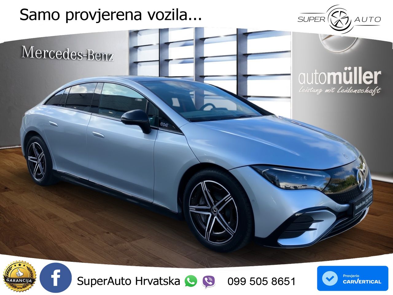Mercedes EQE 350 98 kWh (292 KS) 4MATIC AMG ACC+GR SJED+360+PANO
