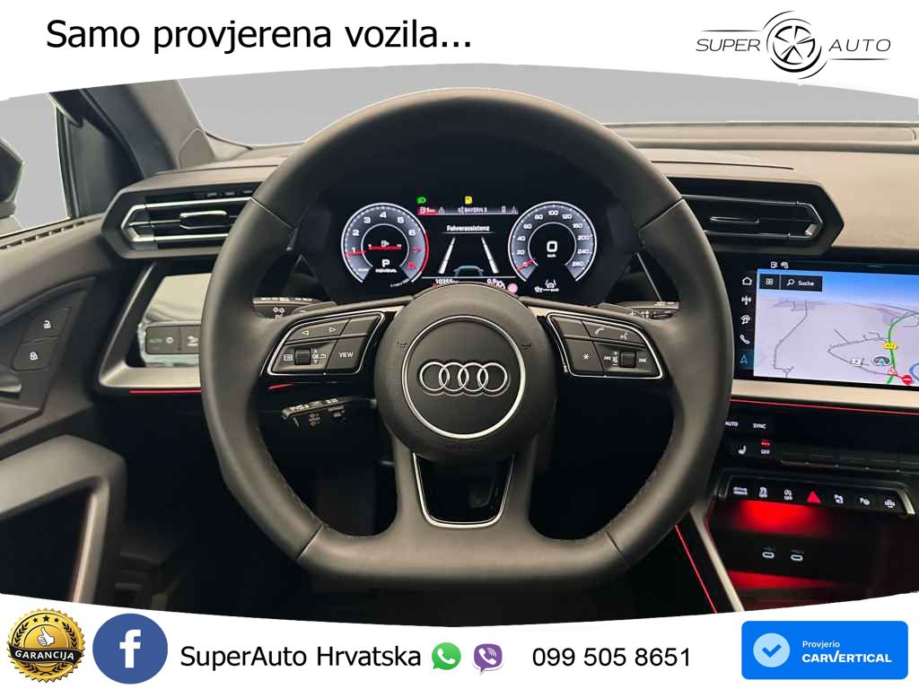 Audi A3 Limuzina 40 TFSI (204 KS) quattro S tronic S line LED+GR SJED+ACC