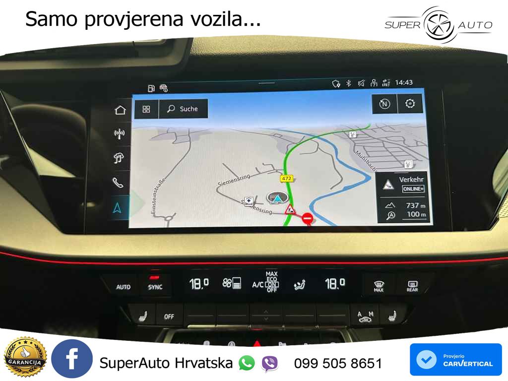Audi A3 Limuzina 40 TFSI (204 KS) quattro S tronic S line LED+GR SJED+ACC