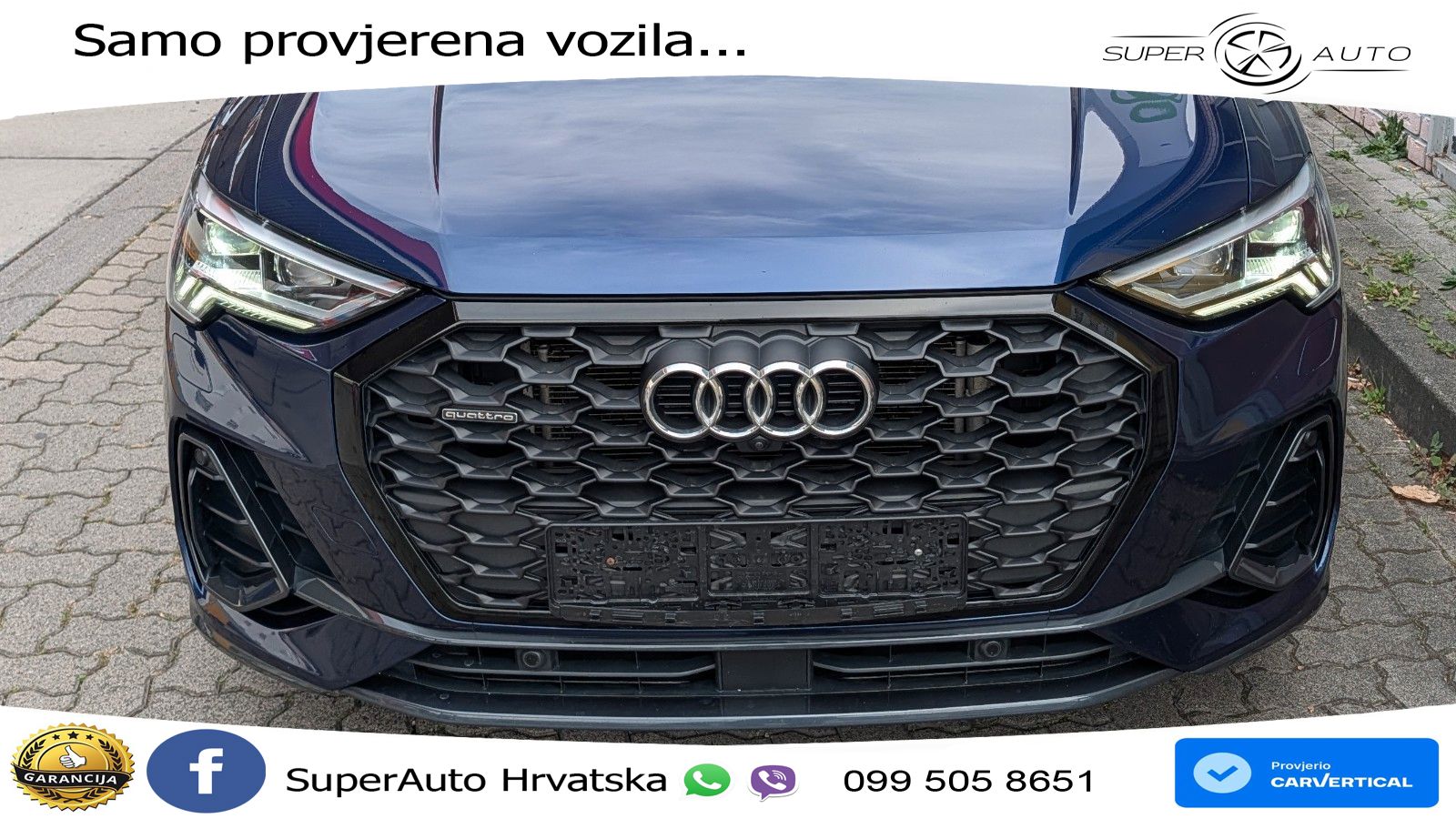 Audi Q3 Sportback 40 TDI (200 KS) quattro S tronic S line LED+GR SJED+ACC