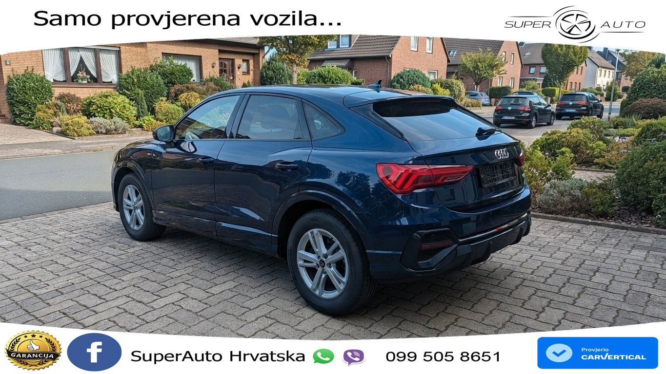 Audi Q3 Sportback 40 TDI (200 KS) quattro S tronic S line LED+GR SJED+ACC
