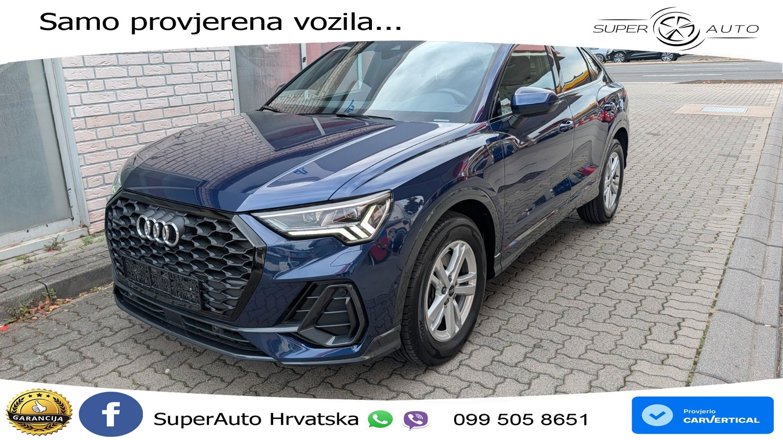 Audi Q3 Sportback 40 TDI (200 KS) quattro S tronic S line LED+GR SJED+ACC