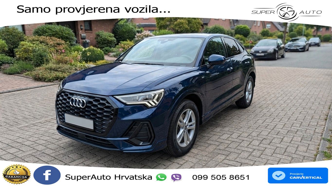 Audi Q3 Sportback 40 TDI (200 KS) quattro S tronic S line LED+GR SJED+ACC