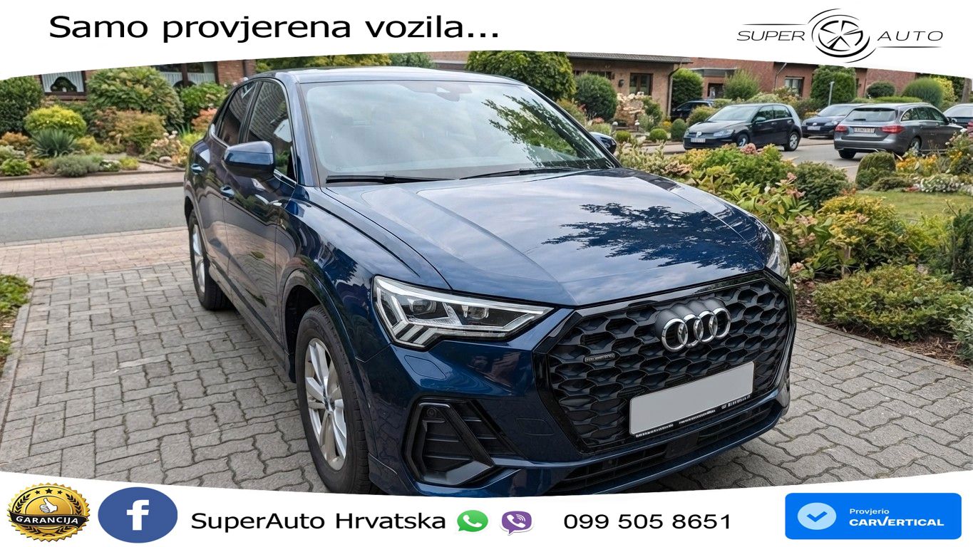 Audi Q3 Sportback 40 TDI (200 KS) quattro S tronic S line LED+GR SJED+ACC