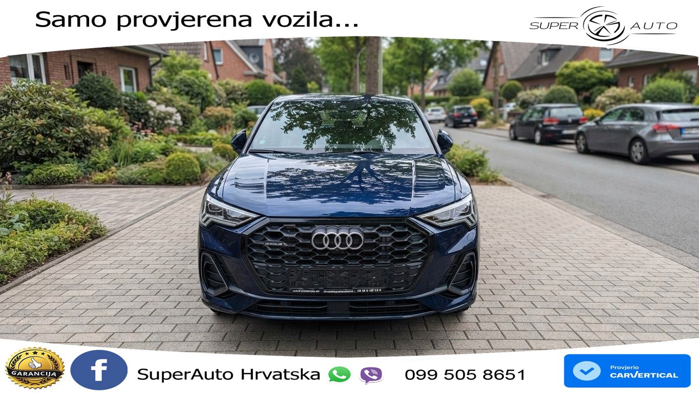 Audi Q3 Sportback 40 TDI (200 KS) quattro S tronic S line LED+GR SJED+ACC