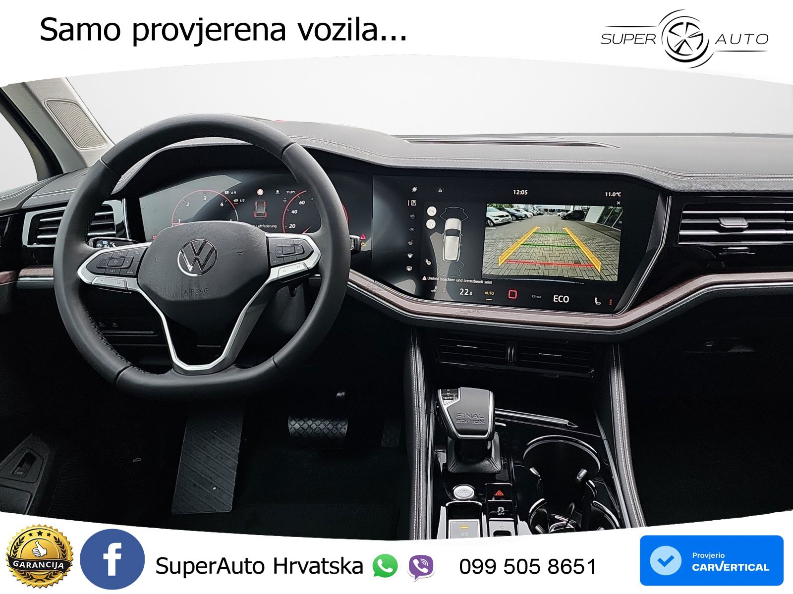 Volkswagen Touareg 3.0 V6 TDI (286 KS) 4MOTION Tiptronic ZRAČNI+ACC+GR SJED+KAM+PANO