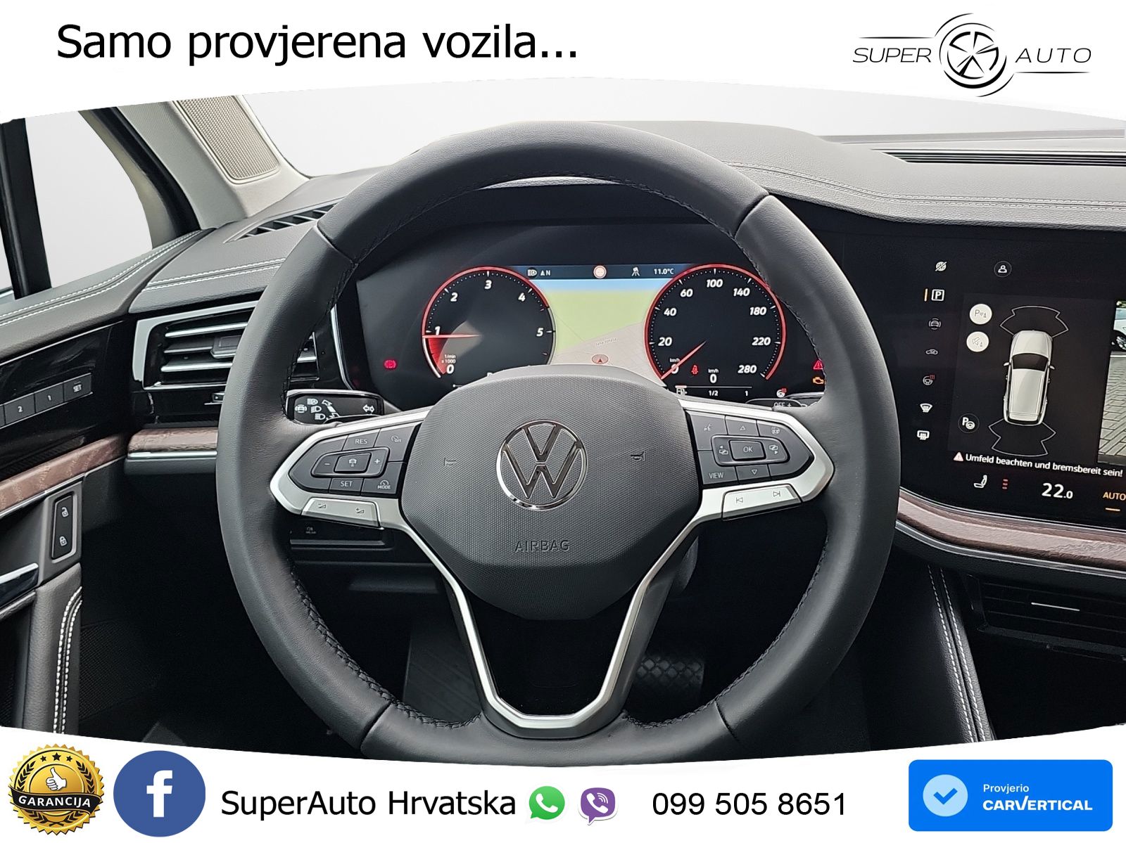Volkswagen Touareg 3.0 V6 TDI (286 KS) 4MOTION Tiptronic ZRAČNI+ACC+GR SJED+KAM+PANO