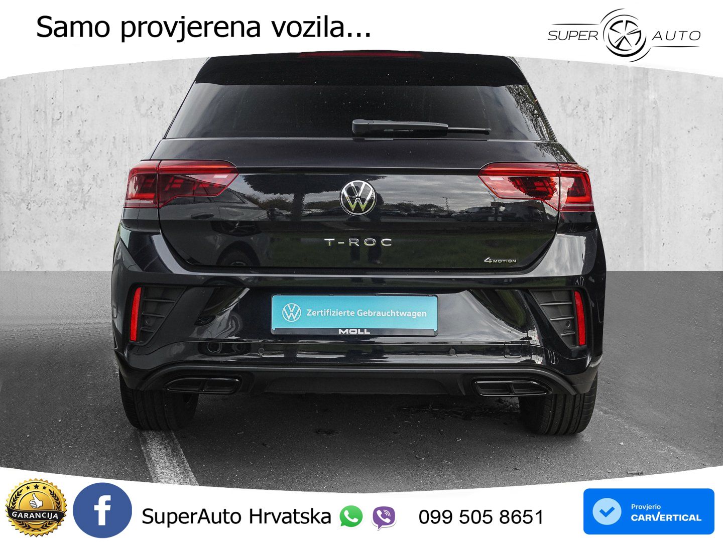 Volkswagen T-Roc 2.0 TSI (190 KS) 4M DSG R-Line LED+GR SJED+ACC