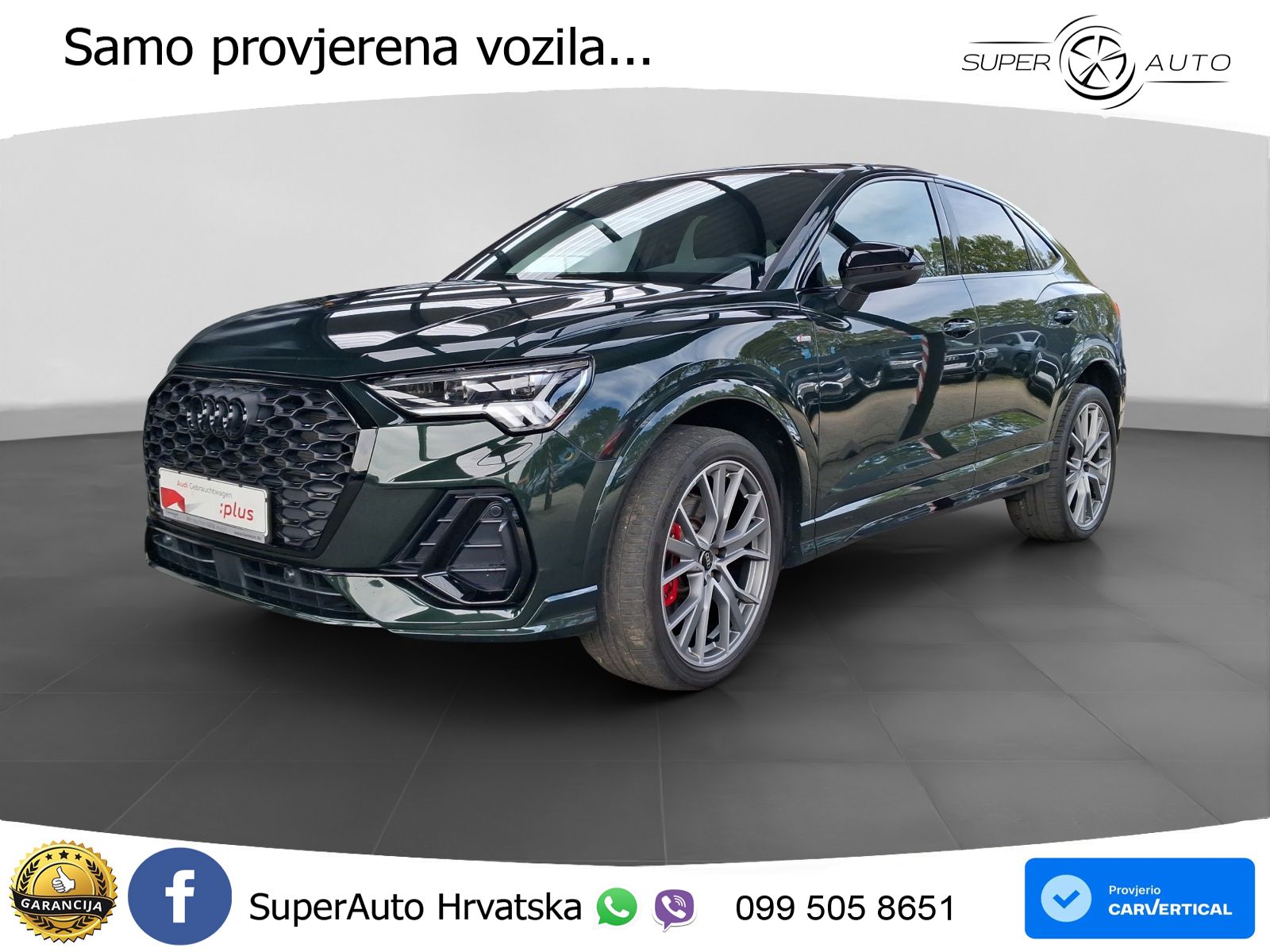 Audi Q3 II Sportback 45 TFSI (245 KS) quattro S tronic 2x S line MATRIX+GR SJED+KAM
