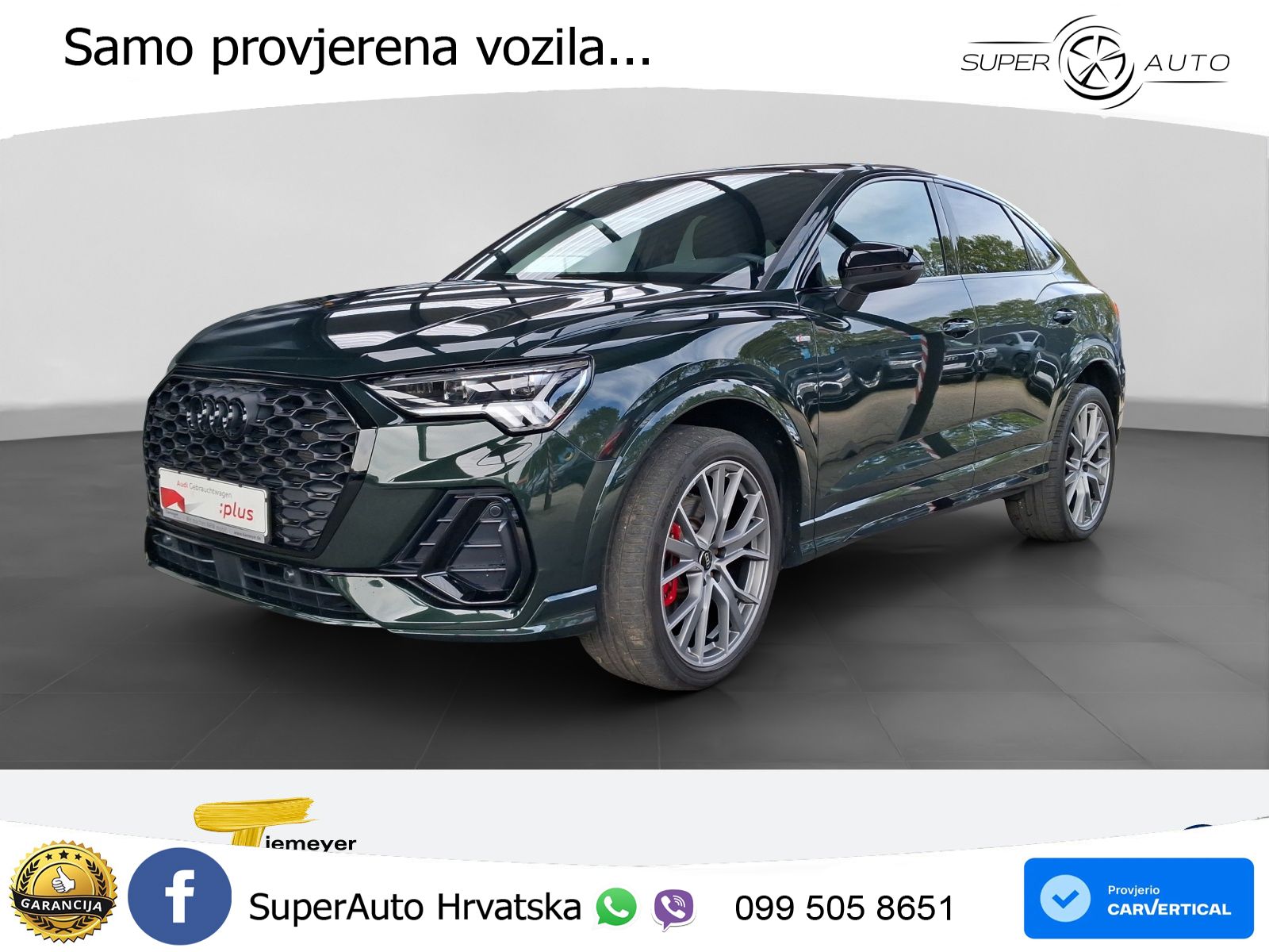 Audi Q3 II Sportback 45 TFSI (245 KS) quattro S tronic 2x S line MATRIX+GR SJED+KAM