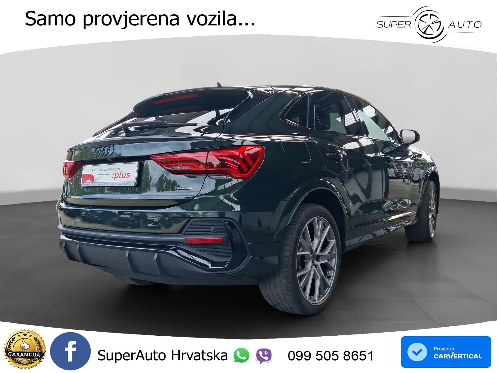 Audi Q3 II Sportback 45 TFSI (245 KS) quattro S tronic 2x S line MATRIX+GR SJED+KAM