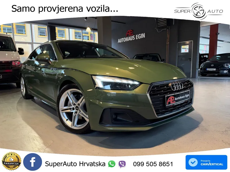Audi A5 Sportback  40 TFSI (204 KS) S tronic S line LED+GR SJED+ACC