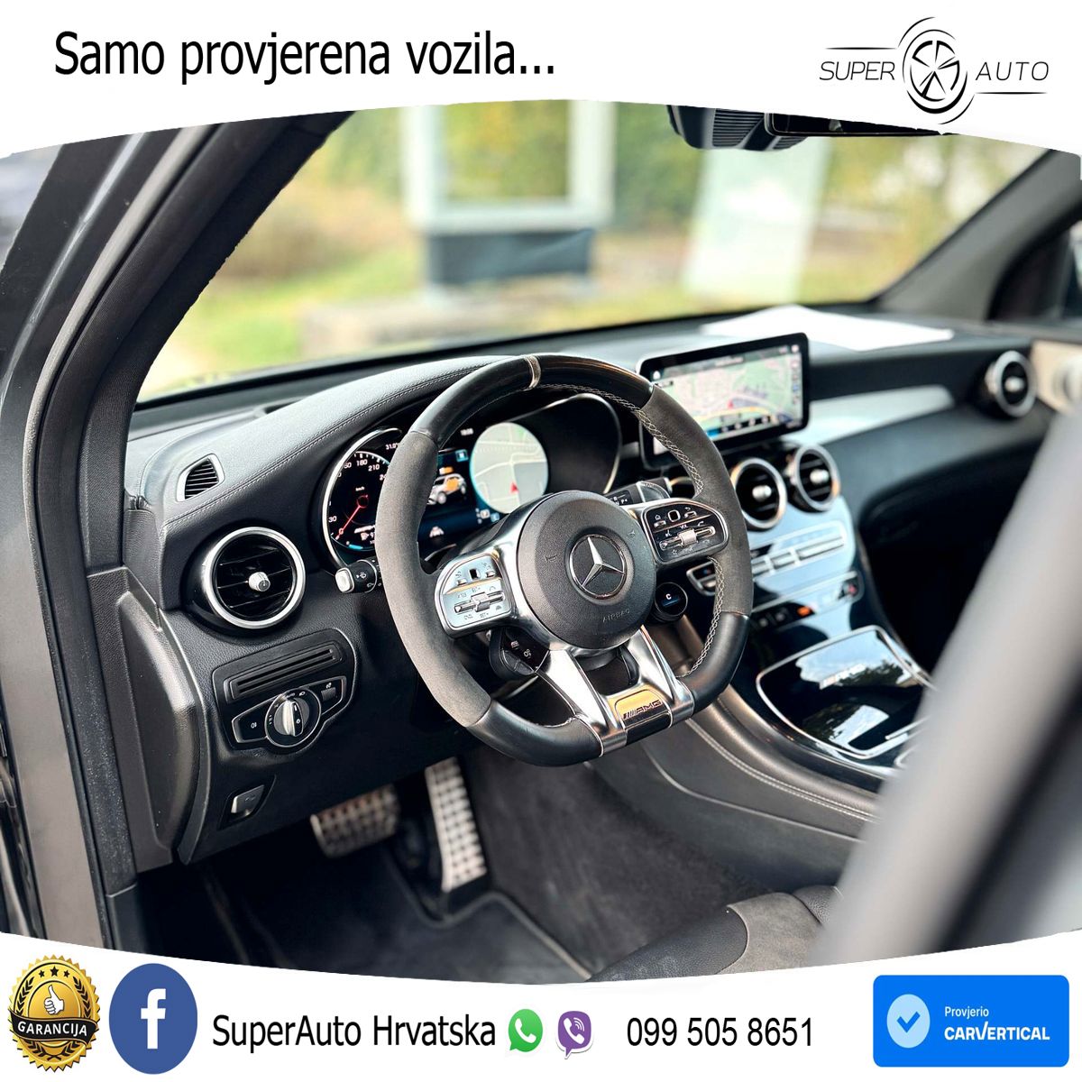Mercedes AMG GLC 63 S V8 (510 KS) 4MATIC+ MCT ZRAČNI+ACC+GR SJED+KAM