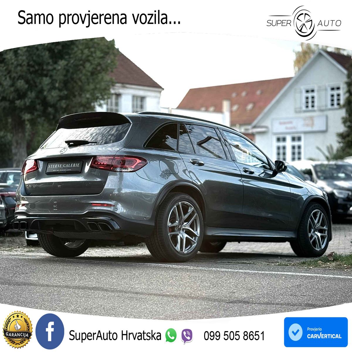 Mercedes AMG GLC 63 S V8 (510 KS) 4MATIC+ MCT ZRAČNI+ACC+GR SJED+KAM
