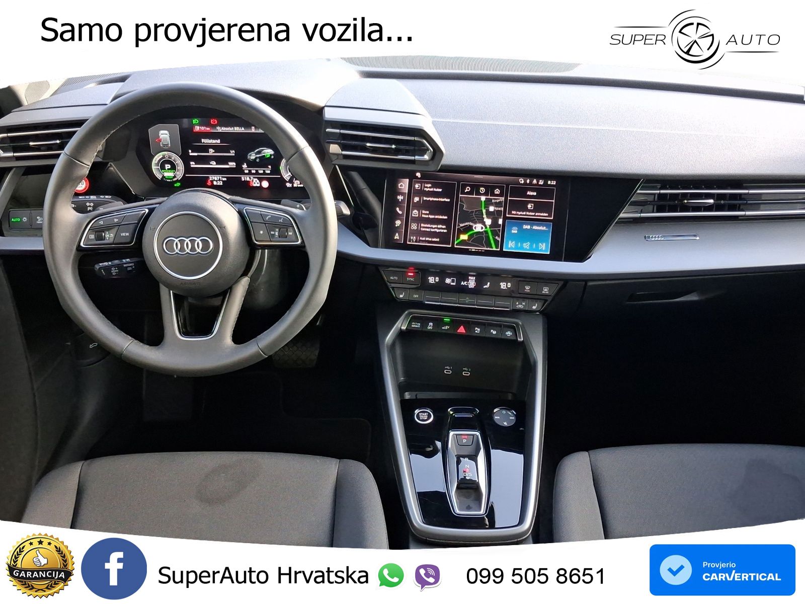 Audi A3 Sportback 40 TFSI e (204 KS) Plug-in Hybrid S tronic LED+GR SJED+ACC