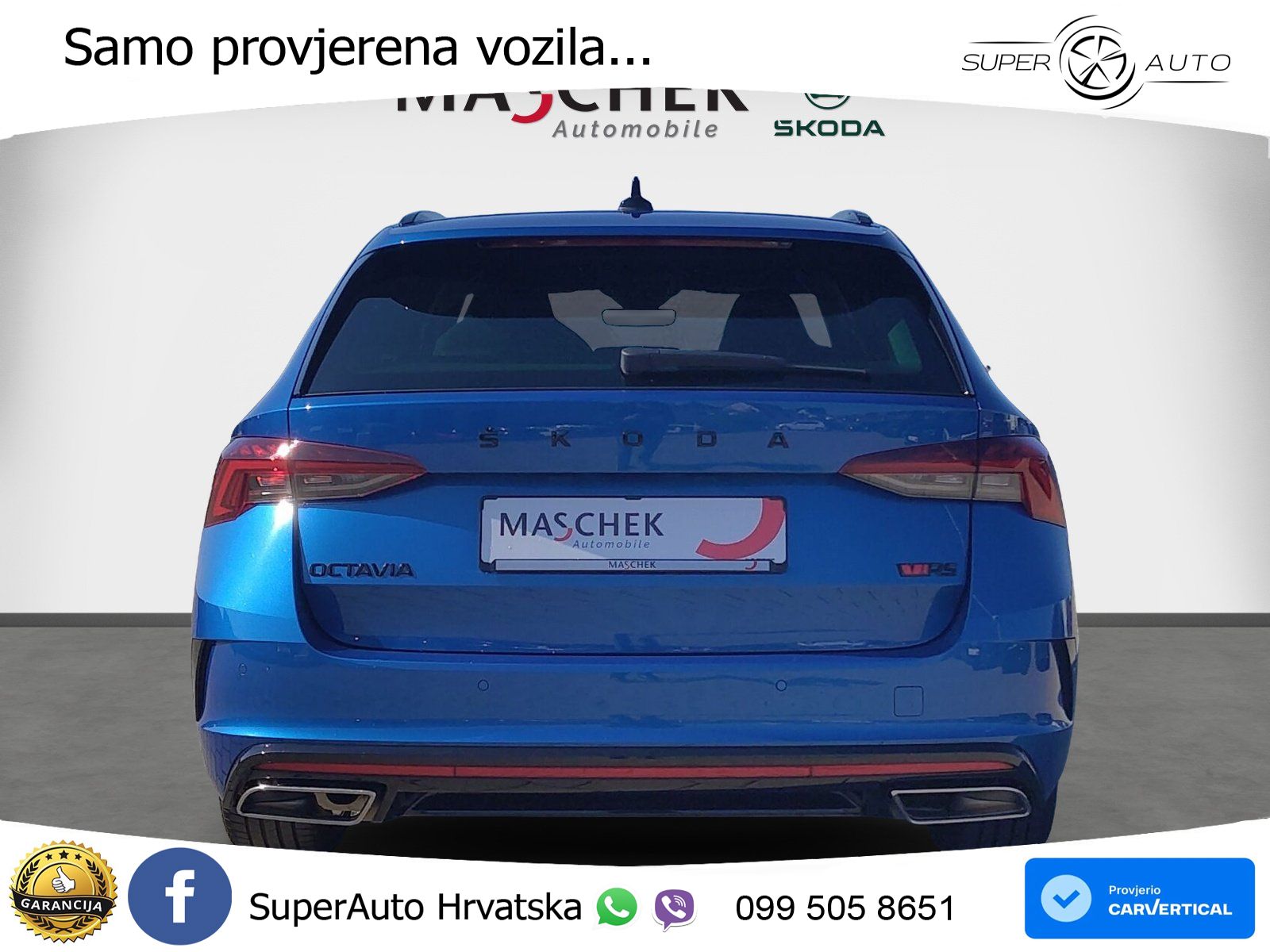 Škoda Octavia Combi RS 2.0 TDI (200 KS) DSG LED+GR SJED+ACC