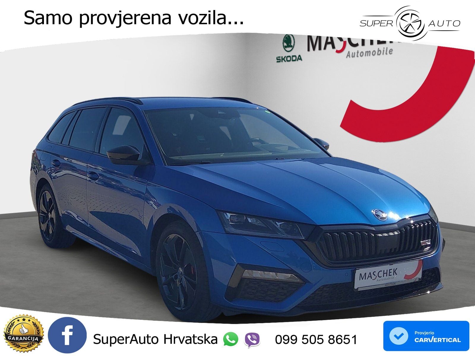 Škoda Octavia Combi RS 2.0 TDI (200 KS) DSG LED+GR SJED+ACC