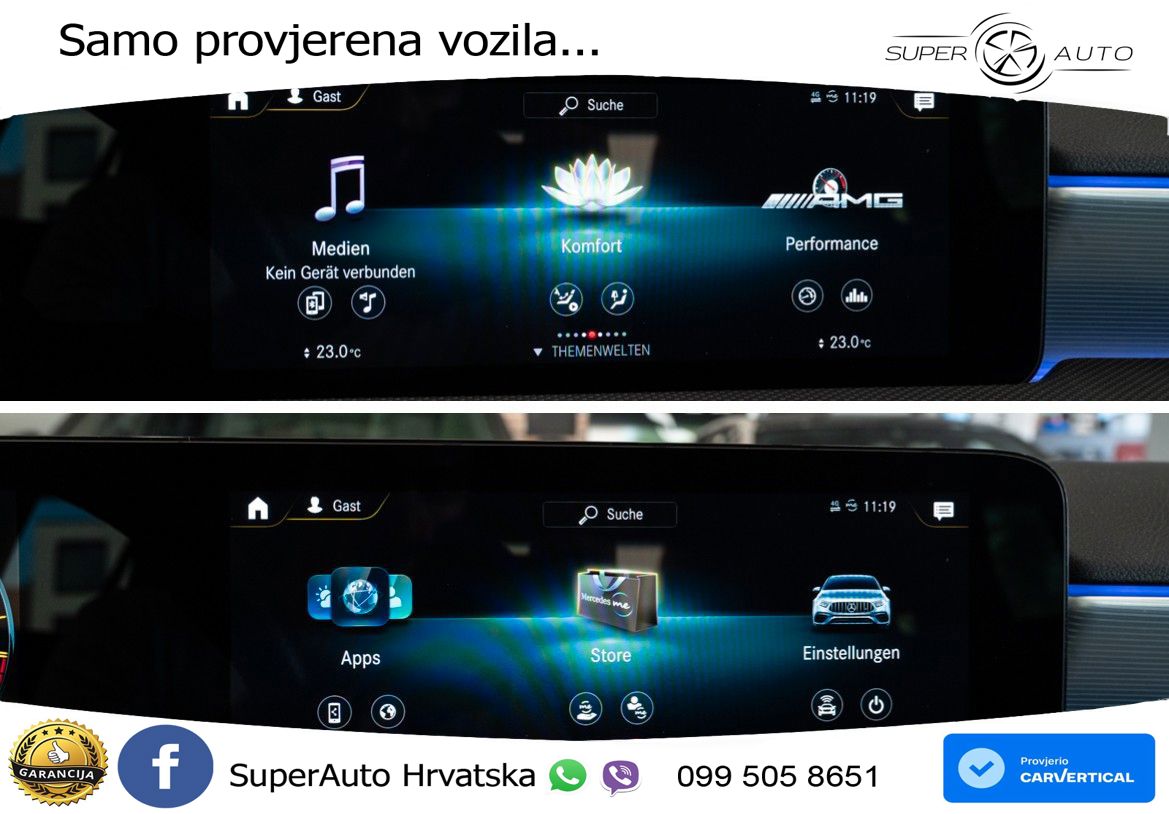 Mercedes-Benz AMG A 45 S 4MATIC+ AMG SPEEDSHIFT DCT 8G ACC+HEAD+GR SJED+360+PANO