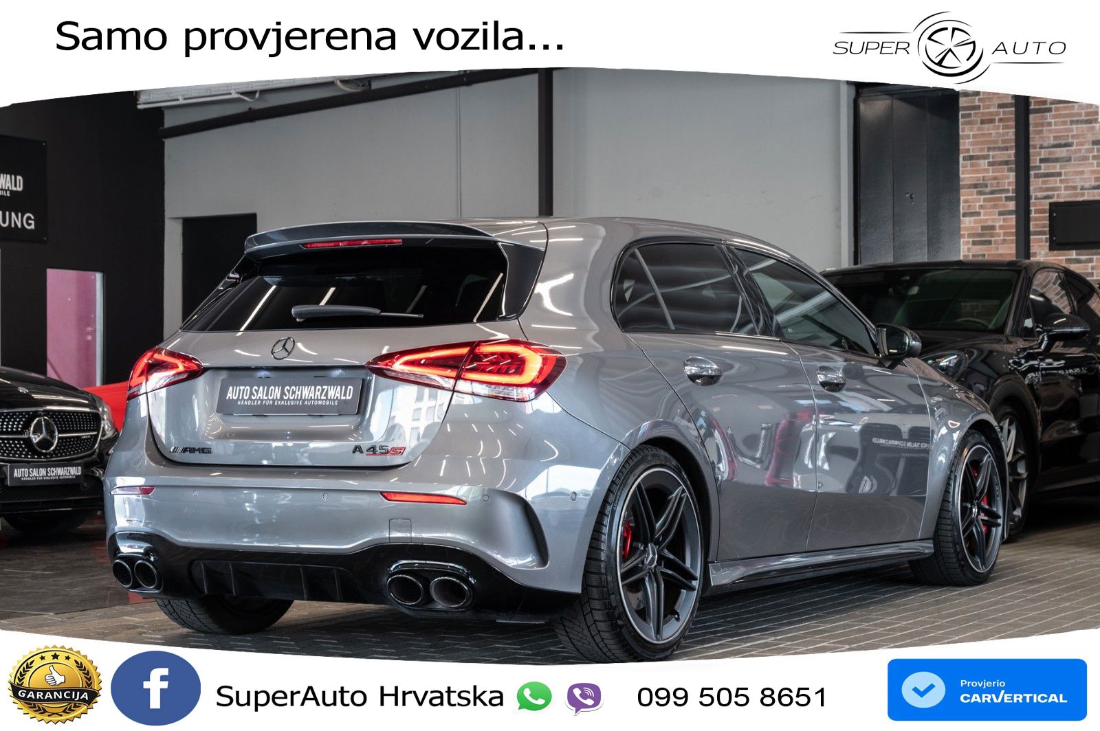 Mercedes-Benz AMG A 45 S 4MATIC+ AMG SPEEDSHIFT DCT 8G ACC+HEAD+GR SJED+360+PANO