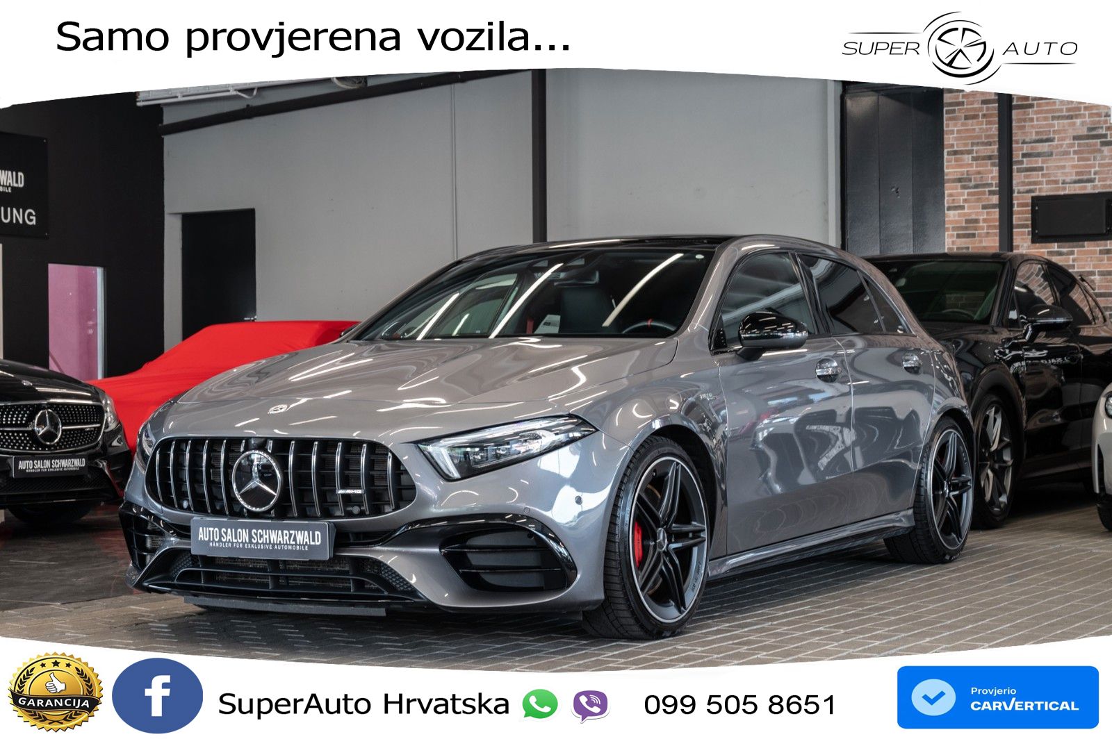 Mercedes-Benz AMG A 45 S 4MATIC+ AMG SPEEDSHIFT DCT 8G ACC+HEAD+GR SJED+360+PANO