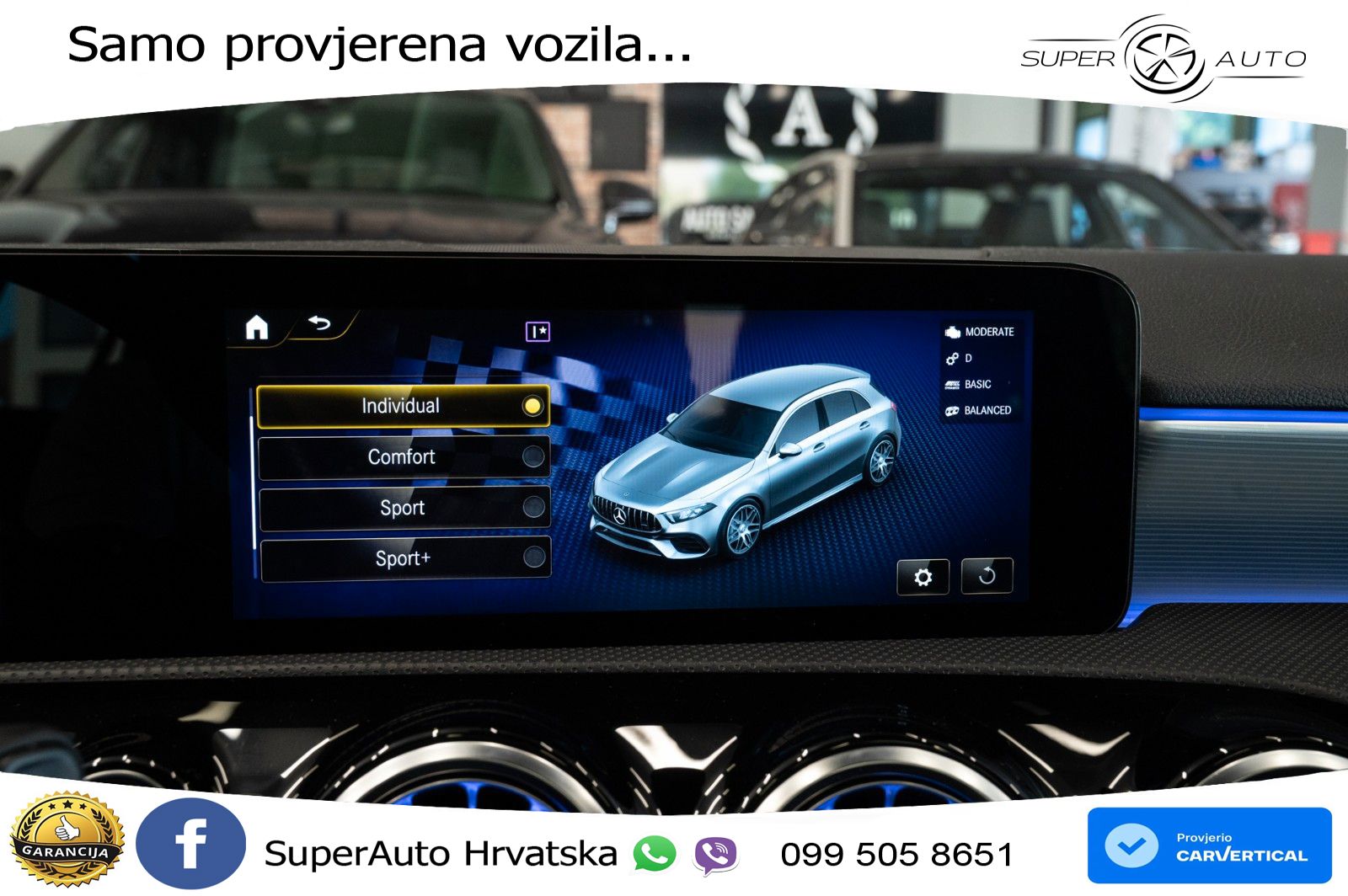 Mercedes-Benz AMG A 45 S 4MATIC+ AMG SPEEDSHIFT DCT 8G ACC+HEAD+GR SJED+360+PANO